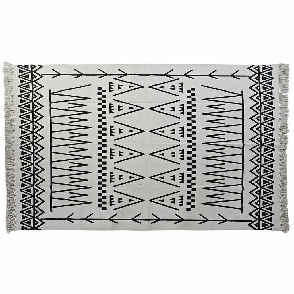 Matto DKD Home Decor 160 x 250 x 0,7 cm Musta Polyesteri Valkoinen Ikat Boho hinta ja tiedot | Isot matot | hobbyhall.fi