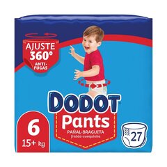 Kertakäyttövaipat Dodot Pants 6, 27 kpl. hinta ja tiedot | Vaipat | hobbyhall.fi