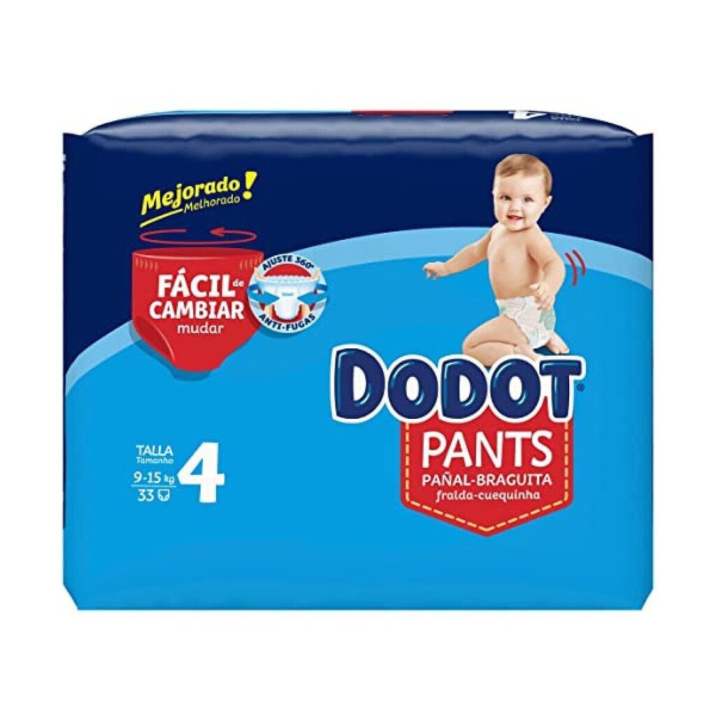 Kertakäyttövaipat Dodot Pants 4, 33 kpl. hinta ja tiedot | Vaipat | hobbyhall.fi