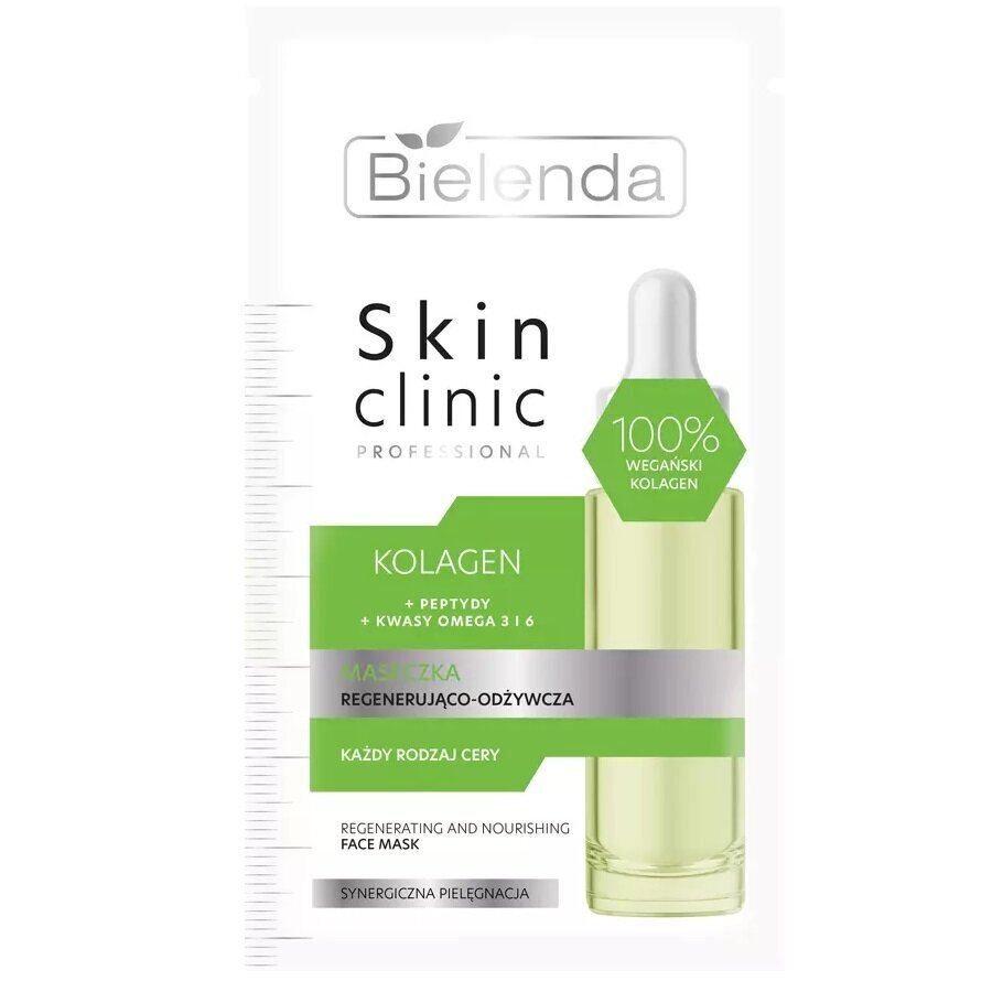 Bielenda Skin Clinic Professional Kollageeni Kasvonaamio, 8g hinta ja tiedot | Kasvonaamiot ja silmänalusaamiot | hobbyhall.fi