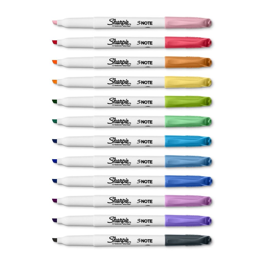 Markers Sharpie S-note Mix 2138233, 12 kpl hinta ja tiedot | Taide- ja askartelutarvikkeet | hobbyhall.fi