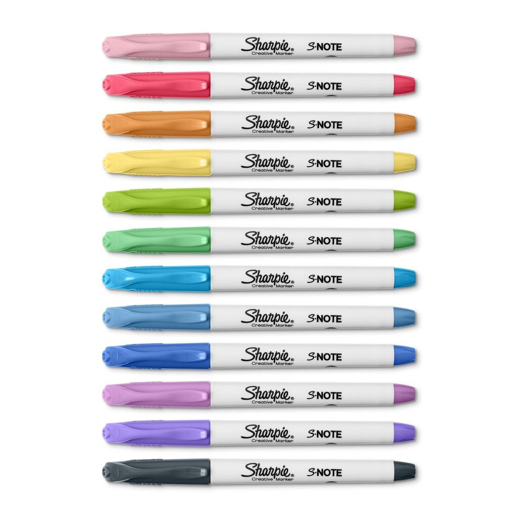 Markers Sharpie S-note Mix 2138233, 12 kpl hinta ja tiedot | Taide- ja askartelutarvikkeet | hobbyhall.fi