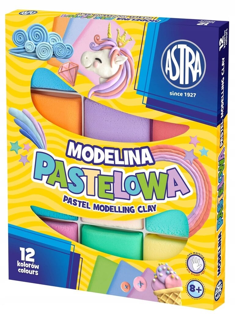 Pastellin muotoilusavi 12 väriä hinta ja tiedot | Taide- ja askartelutarvikkeet | hobbyhall.fi