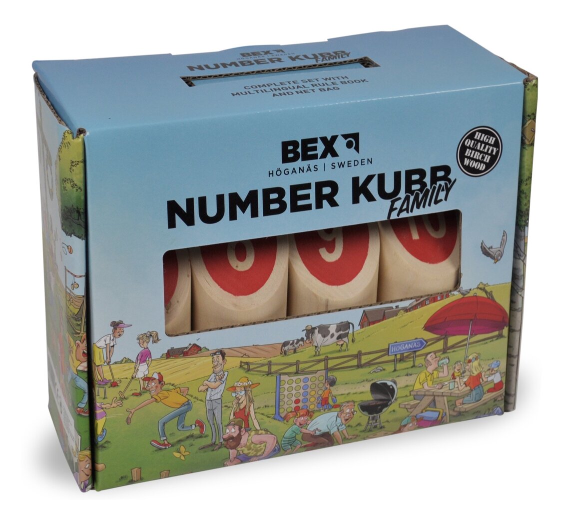 BEX Kubb-pihapeli numeroilla, puu hinta ja tiedot | Hiekkalelut ja rantalelut | hobbyhall.fi