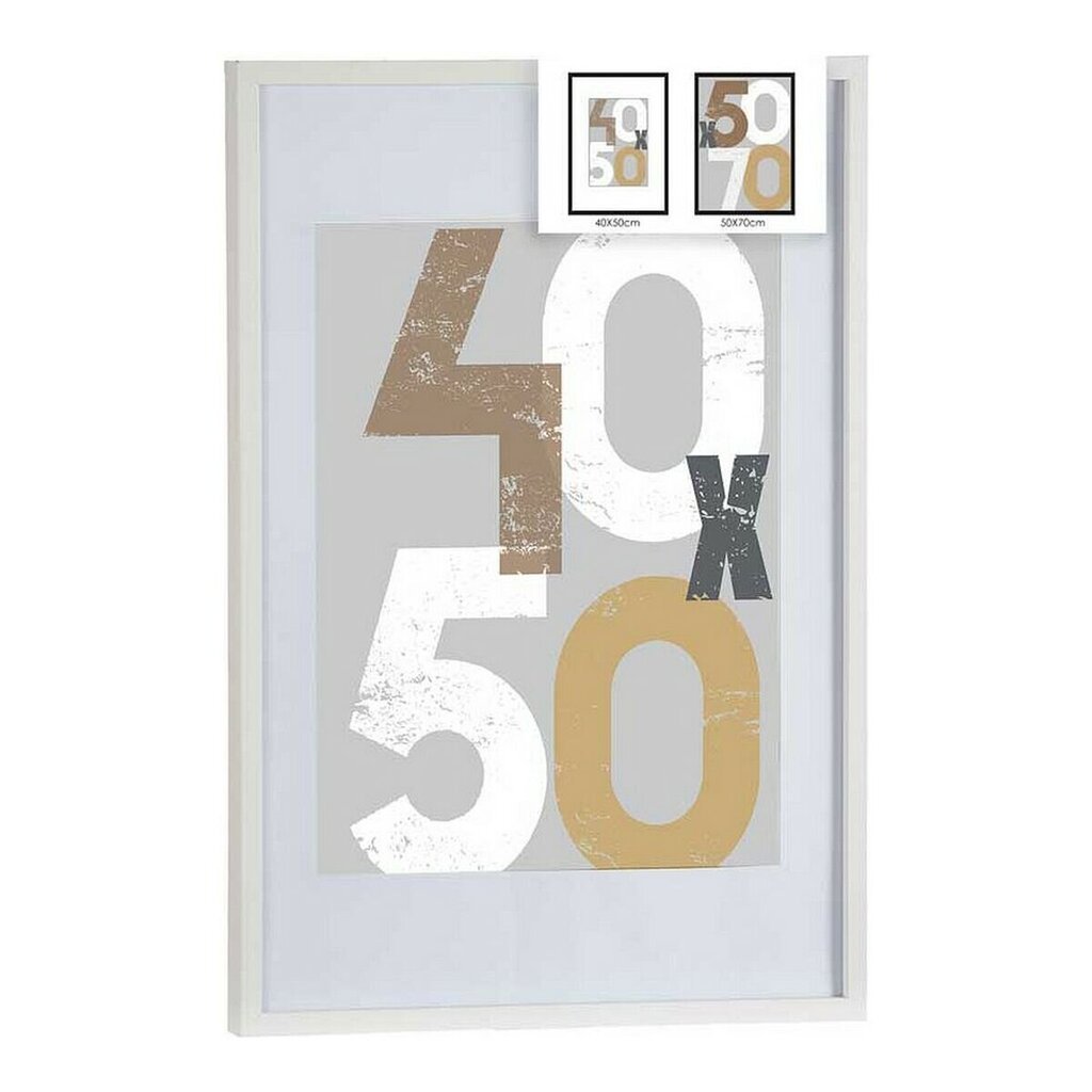 Seinävalokuvakehys Valkoinen Puu MDF (52,5 x 2,5 x 72,5 cm) (1 uds) hinta ja tiedot | Valokuva-albumit -ja kehykset | hobbyhall.fi