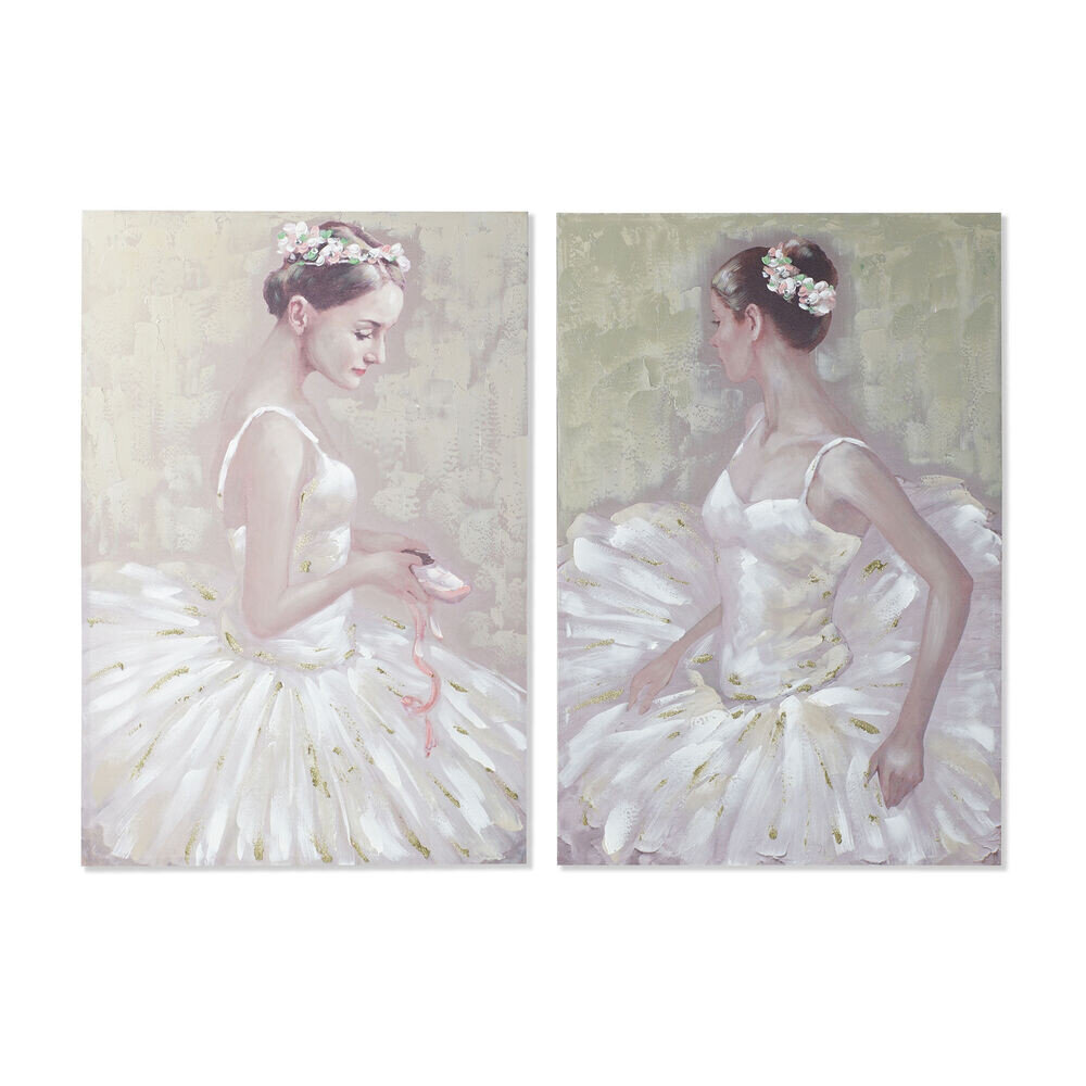 Kuva DKD Home Decor Ballerina, 80 x 3 x 120 cm, 2 kpl. hinta ja tiedot | Taulut | hobbyhall.fi