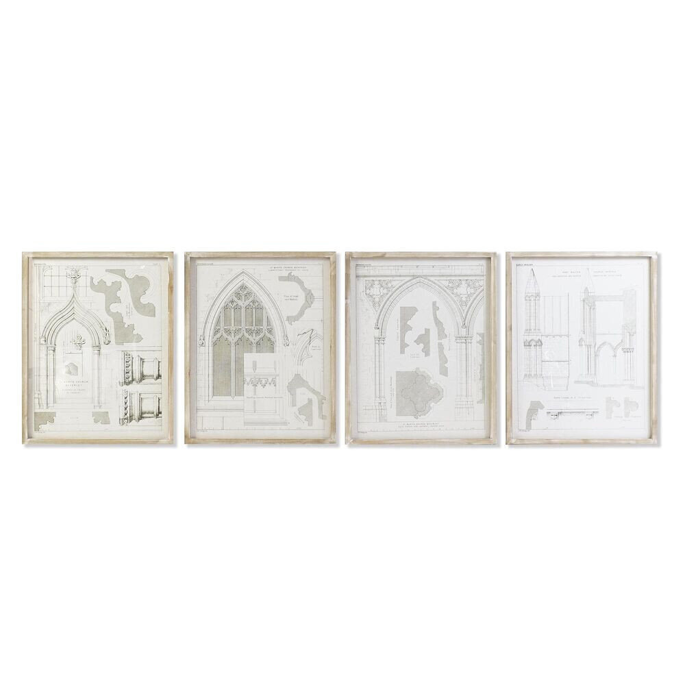 Kuva DKD Home Decor, 50 x 2 x 65 cm, 4 kpl. hinta ja tiedot | Taulut | hobbyhall.fi