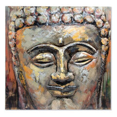 Picture DKD Home Decor Buddha Puinen Metalli Oriental Buddha (80 x 80 x 7 cm) hinta ja tiedot | Taulut | hobbyhall.fi