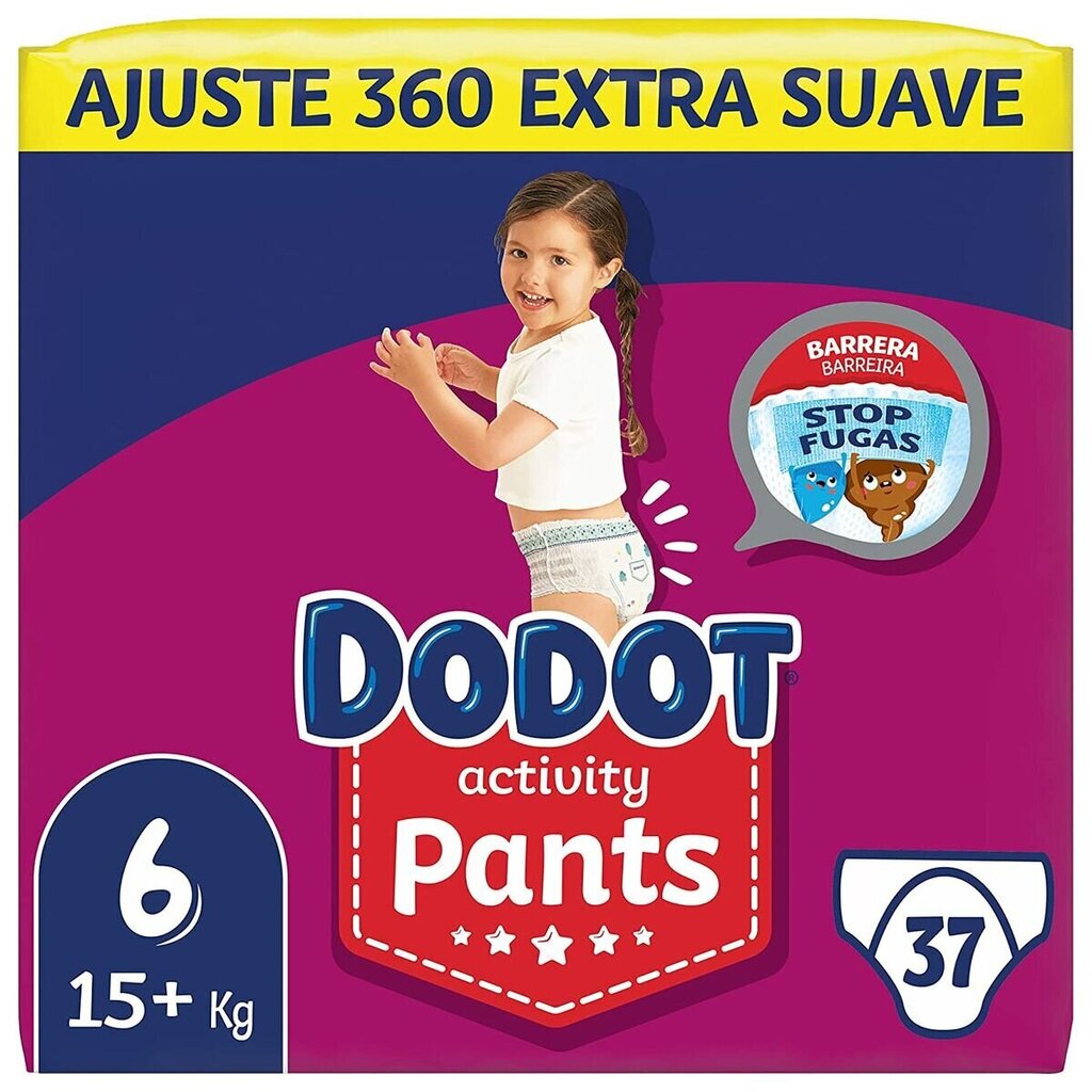 dodot pants activity vaipat, 15+ kg, koko 6, 36 kpl. hinta ja tiedot | Vaipat | hobbyhall.fi