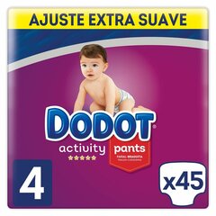 Vaipat Dodot Pants Activity 9-15 kg, koko 4, 45 kpl hinta ja tiedot | Vaipat | hobbyhall.fi