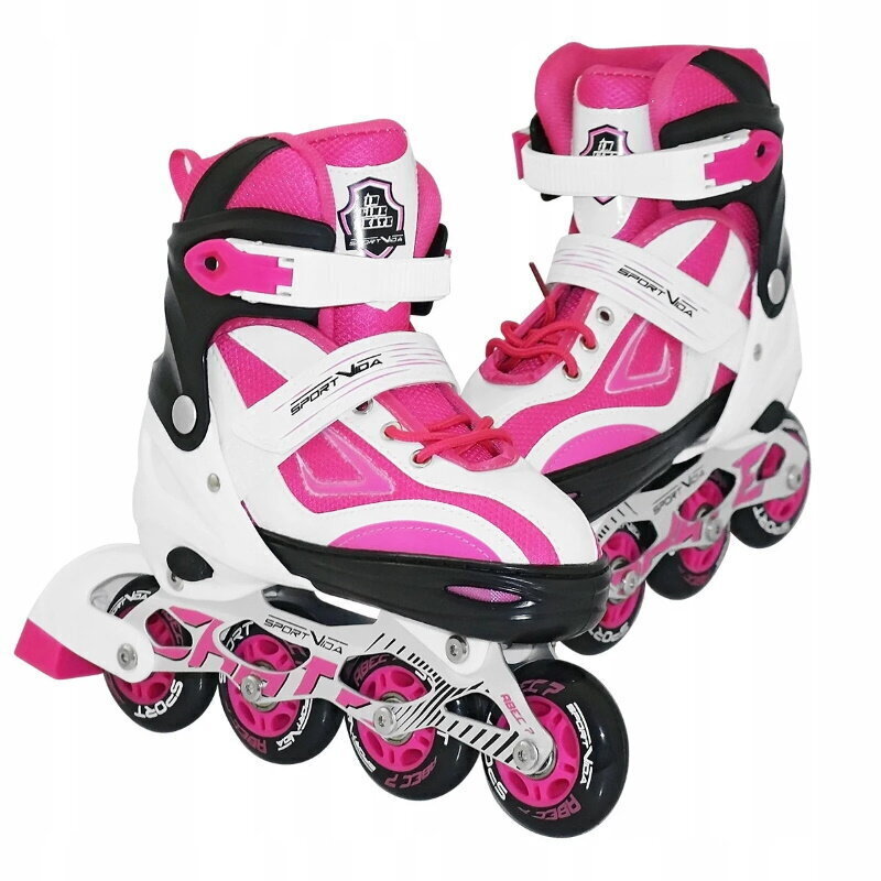 Säädettävät rullaluistimet SportVida Inline, koko 31-34, pinkki/valkoinen hinta ja tiedot | Rullaluistimet | hobbyhall.fi