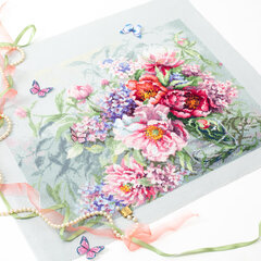 Ristipistopakkaukset Magic Needle "Peonies and Hydrangeas" 510-224 hinta ja tiedot | Kirjontatarvikkeet | hobbyhall.fi