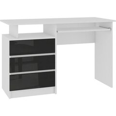 Työpöytä NORE CLP 135, valkoinen/musta hinta ja tiedot | Tietokonepöydät ja työpöydät | hobbyhall.fi
