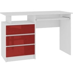 Työpöytä NORE CLP 135, valkoinen/punainen hinta ja tiedot | Tietokonepöydät ja työpöydät | hobbyhall.fi