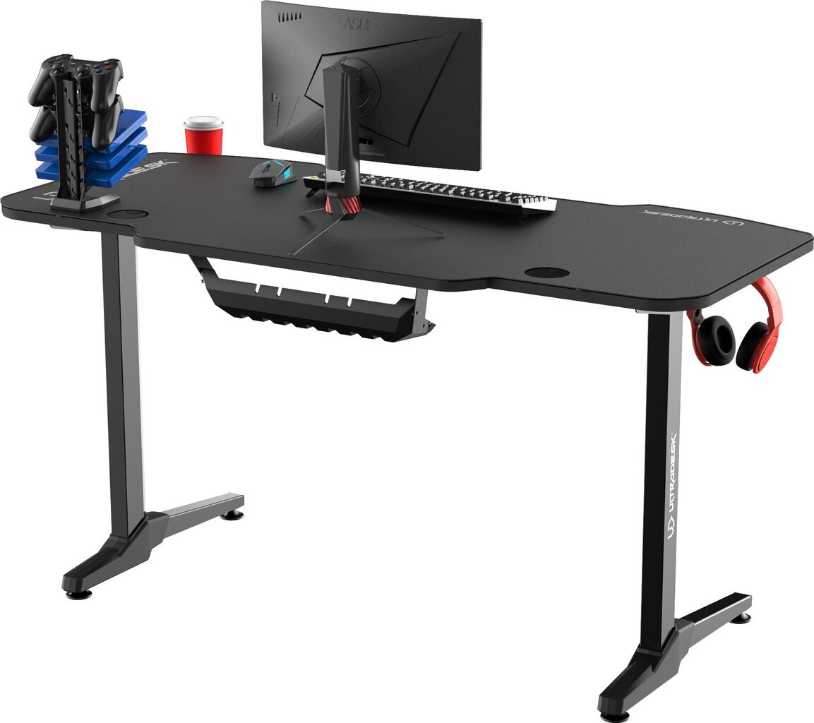 Peluripöytä Ultradesk Frag Musta, Musta hinta ja tiedot | Tietokonepöydät ja työpöydät | hobbyhall.fi