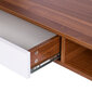 Työpöytä Kayl 120x48x76 cm, ruskea/valkoinen hinta ja tiedot | Tietokonepöydät ja työpöydät | hobbyhall.fi