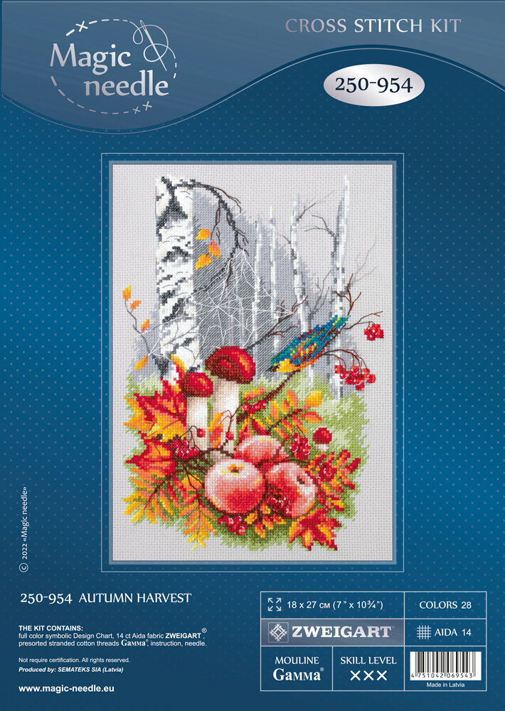 Ristipistopakkaukset Magic Needle "Autumn Harvest" 250-954 hinta ja tiedot | Kirjontatarvikkeet | hobbyhall.fi