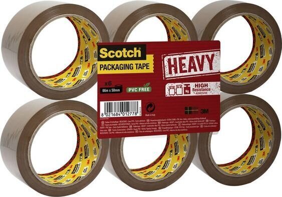 Pakkausteippi Scotch Heavy, 50mmx66m, 6 kpl. hinta ja tiedot | Toimistotarvikkeet | hobbyhall.fi