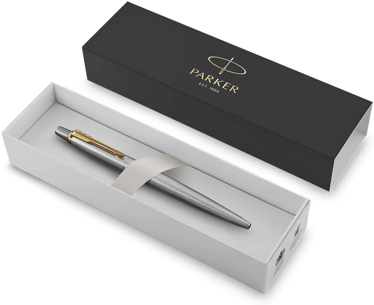 Kuulakärkikynä laatikossa Parker Jotter Stainless Steel GT - 1953182 hinta ja tiedot | Kirjoitusvälineet | hobbyhall.fi