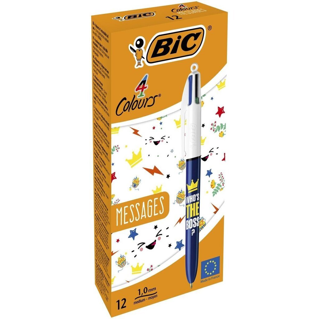 Kuulakärkikynä Bic Messages, 12 kpl. hinta ja tiedot | Kirjoitusvälineet | hobbyhall.fi