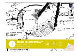 Millimetripaperi A3-muistikirja, 20 sivua hinta ja tiedot | Vihkot, muistikirjat ja paperit | hobbyhall.fi