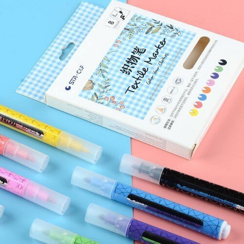 Tekstiilimerkit TEXTILE MARKER, 8 gb. hinta ja tiedot | Taide- ja askartelutarvikkeet | hobbyhall.fi