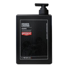 Uppercut Deluxe Strength & Restore Shampoo - Vahvistava ja uudistava shampoo hiuksille, parturikoko, 1000 ml hinta ja tiedot | Shampoot | hobbyhall.fi