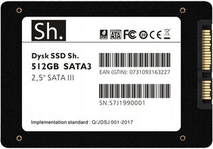 SSD Sh. 512GB SATA3 2.5" SATA III QLC hinta ja tiedot | Kovalevyt | hobbyhall.fi