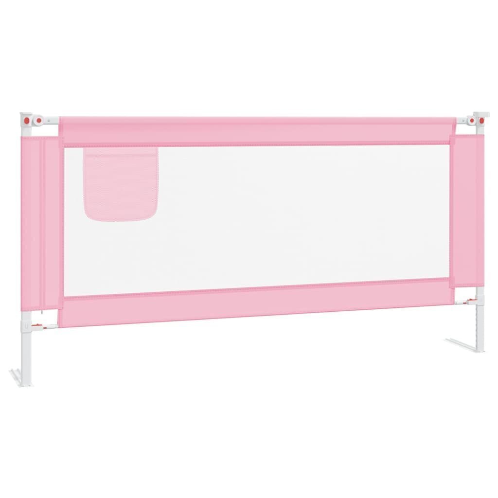 vidaXL Turvalaita sänkyyn pinkki 180x25 cm kangas hinta ja tiedot | Lasten turvallisuus | hobbyhall.fi