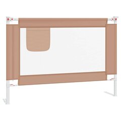 vidaXL Turvalaita sänkyyn harmaanruskea 90x25 cm kangas hinta ja tiedot | Lasten turvallisuus | hobbyhall.fi