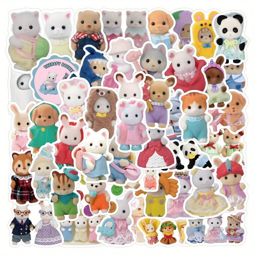 '60 kpl Calico Critters -tarroja soveltuvat rullalaudoille' hinta ja tiedot | Koristeet ja tarrat | hobbyhall.fi