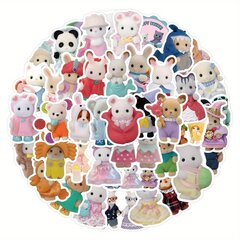 '60 kpl Calico Critters -tarroja soveltuvat rullalaudoille' hinta ja tiedot | Koristeet ja tarrat | hobbyhall.fi