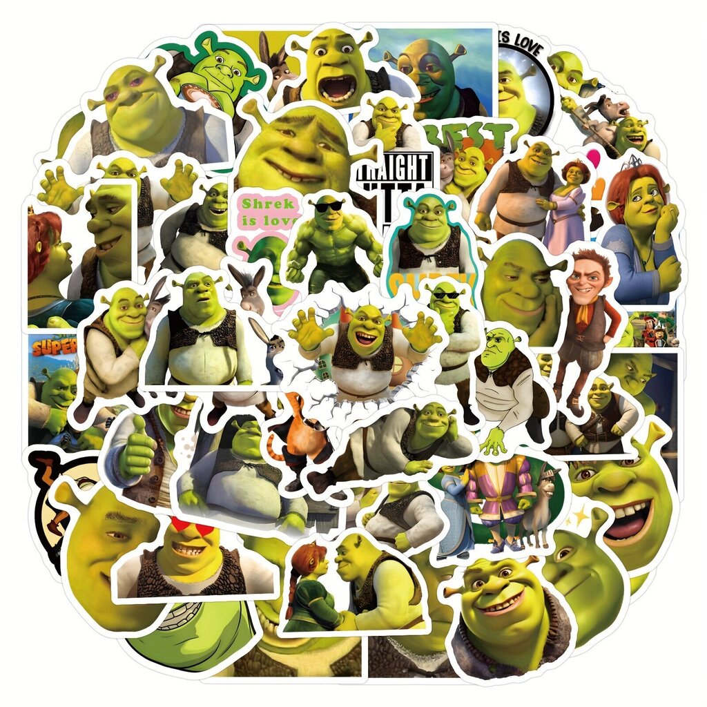 '60 kpl shrek-tarroja' hinta ja tiedot | Koristeet ja tarrat | hobbyhall.fi