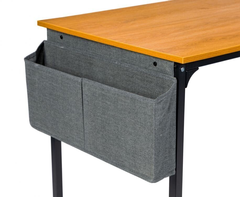 Työpöytä ja pussi Modern Home, vaaleanruskea/musta. hinta ja tiedot | Tietokonepöydät ja työpöydät | hobbyhall.fi