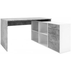Kirjoituspöytä Aatrium, 136x137x67 cm, valkoinen/harmaa hinta ja tiedot | Tietokonepöydät ja työpöydät | hobbyhall.fi