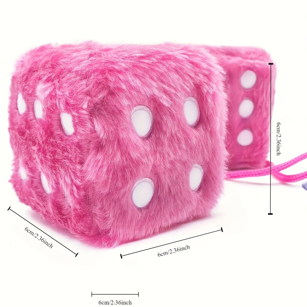 '2 kpl fuzzy dice vintage-neliöauton peili roikkuu' hinta ja tiedot | Pehmolelut | hobbyhall.fi