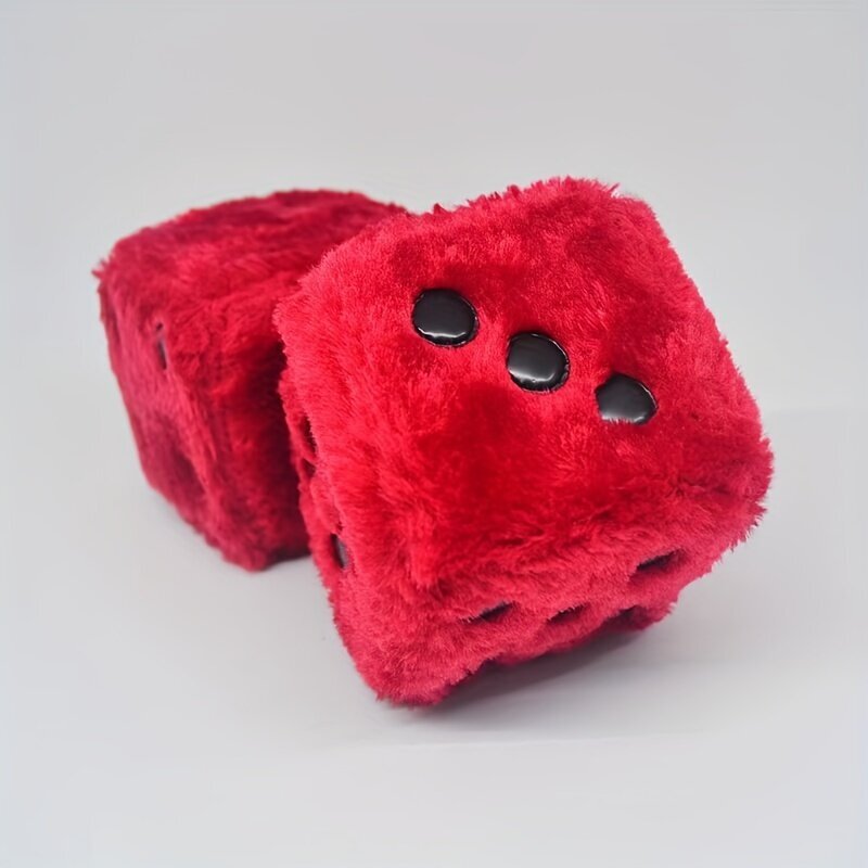 '2 kpl fuzzy dice vintage-neliöauton peili roikkuu' hinta ja tiedot | Pehmolelut | hobbyhall.fi