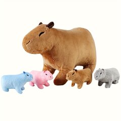 'Kawaii-simulaatioeläin capybara-pehmolelu, jossa 4 vauvan pehmoa vatsassa söpöt kapybara-pehmo-nuket pehmolelut lapsille ' hinta ja tiedot | Pehmolelut | hobbyhall.fi