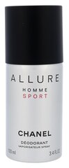 Spray deodorantti Chanel Allure Sport miehille 100 ml hinta ja tiedot | Chanel Hygieniatuotteet | hobbyhall.fi
