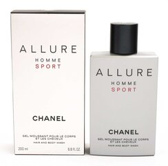 Suihkugeeli Chanel Allure Sport miehille 200 ml hinta ja tiedot | Miesten ihonhoito | hobbyhall.fi