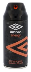 UMBRO Energy deodorantti miehille 150 ml hinta ja tiedot | Miesten ihonhoito | hobbyhall.fi