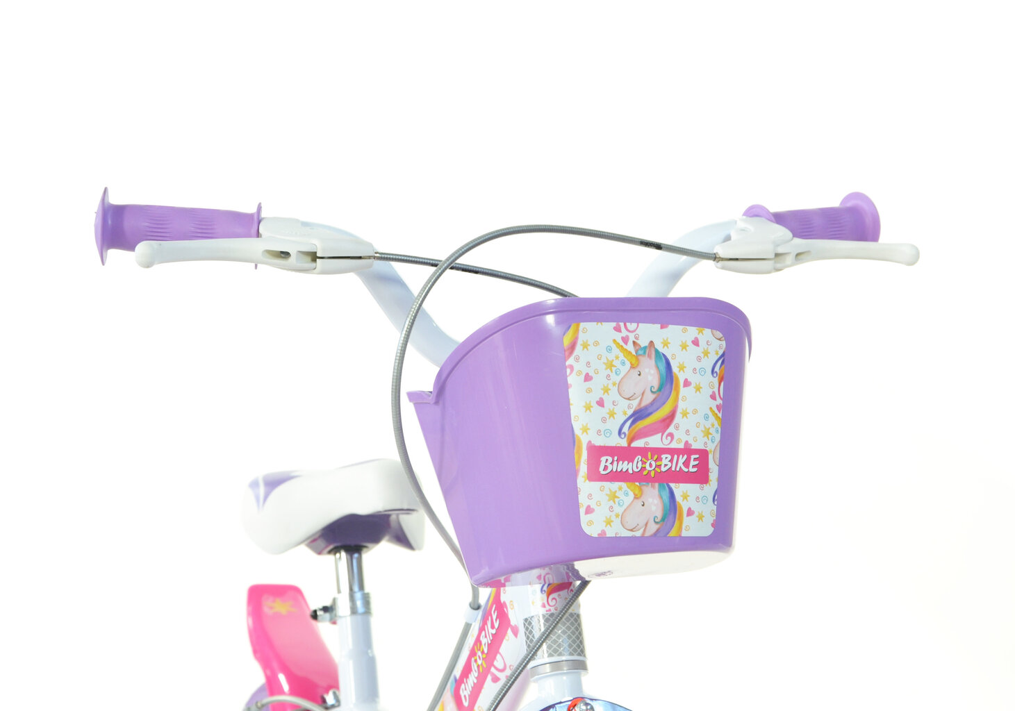 Tyttöjen pyörä Bimbo Bike 14", valkoinen/violetti hinta ja tiedot | Polkupyörät | hobbyhall.fi