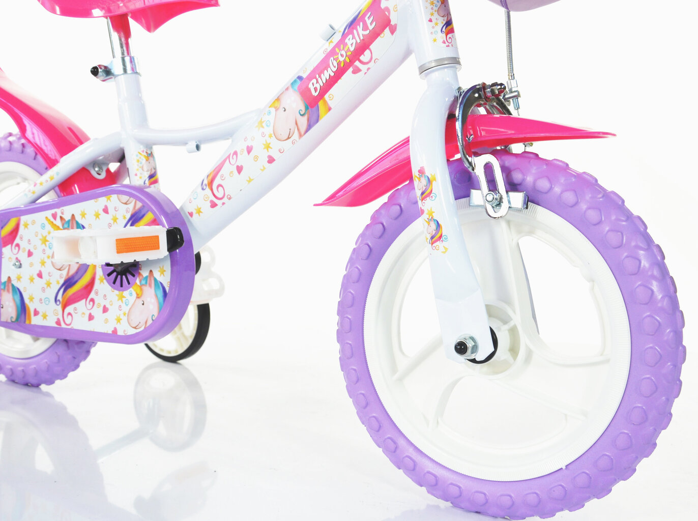 Tyttöjen pyörä Bimbo Bike 12", valkoinen/violetti hinta ja tiedot | Polkupyörät | hobbyhall.fi