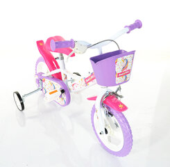 Tyttöjen pyörä Bimbo Bike 12", valkoinen/violetti hinta ja tiedot | Polkupyörät | hobbyhall.fi