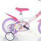 Tyttöjen pyörä Bimbo Bike 12", valkoinen/violetti hinta ja tiedot | Polkupyörät | hobbyhall.fi