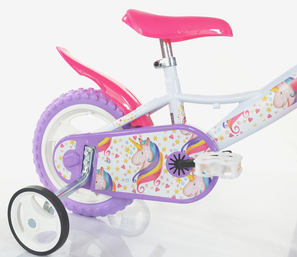 Tyttöjen pyörä Bimbo Bike 12", valkoinen/violetti hinta ja tiedot | Polkupyörät | hobbyhall.fi