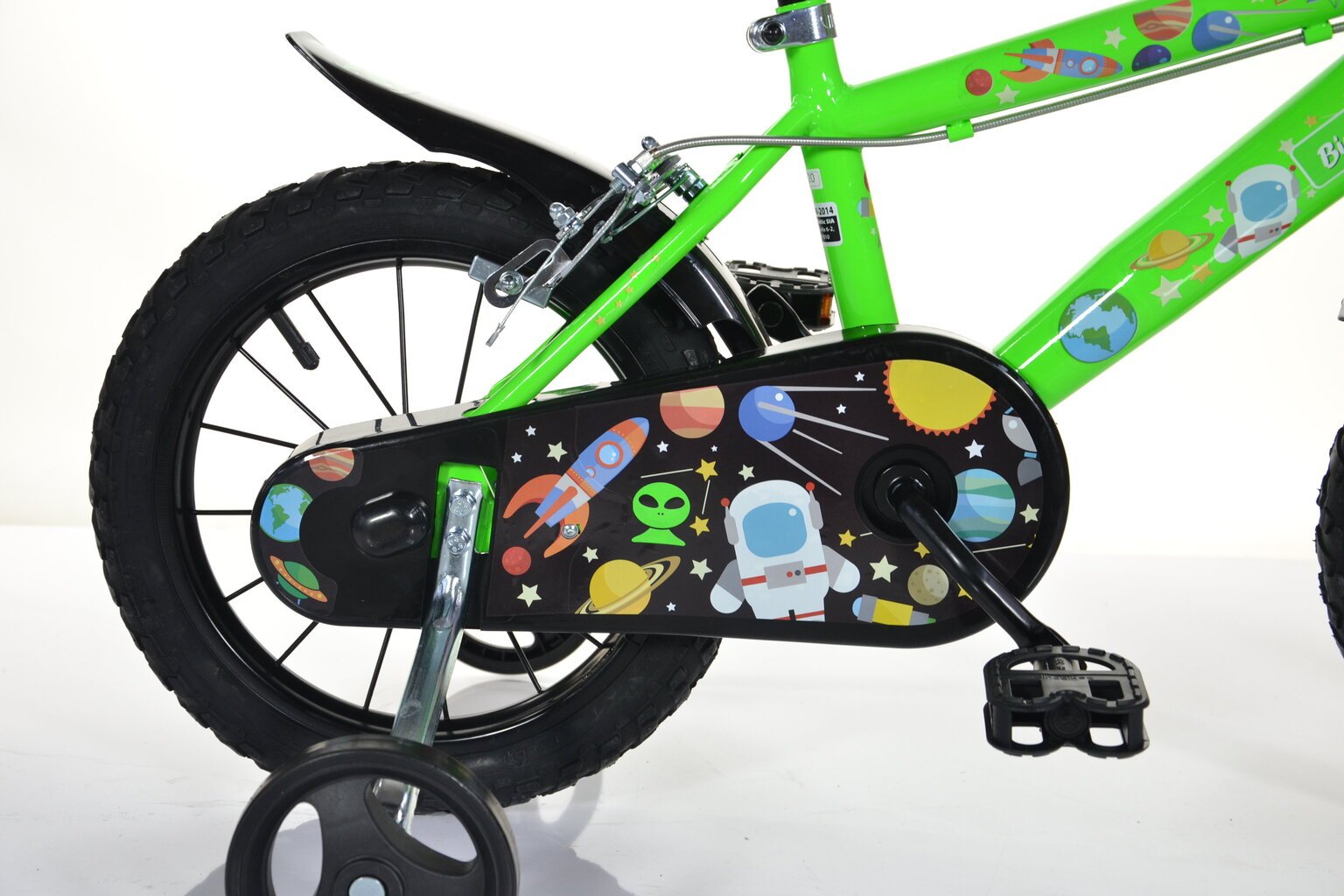 Lasten pyörä Bimbo Bike 14" Boy Cosmos, vihreä hinta ja tiedot | Polkupyörät | hobbyhall.fi