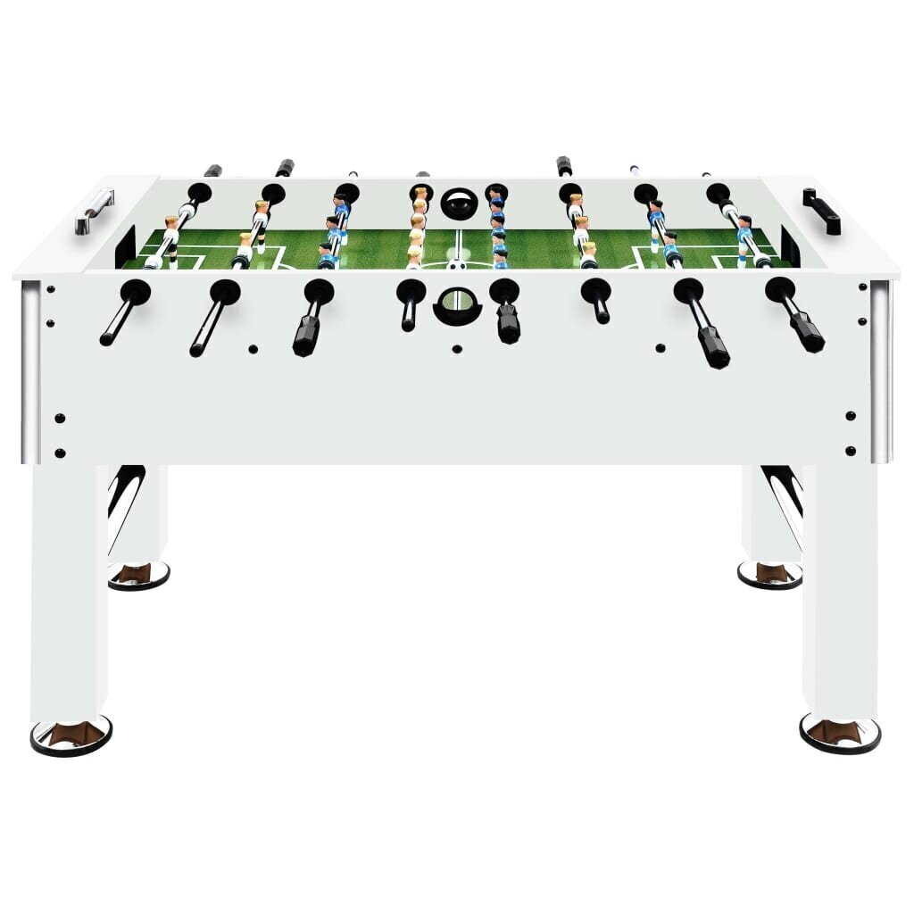 Pöytäjalkapallo teräs 60 kg 140x74,5x87,5 cm valkoinen hinta ja tiedot | Pöytäjalkapallo | hobbyhall.fi