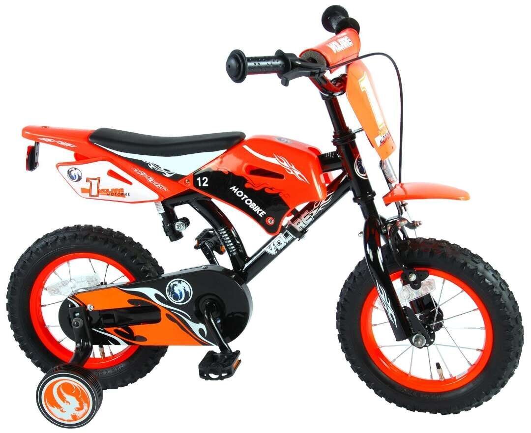 Poikien polkupyörä Motobike 12", oranssi hinta ja tiedot | Polkupyörät | hobbyhall.fi