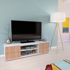 TV-kaappi Meuble Como 2211-9, valkoinen/harmaa hinta ja tiedot | TV-tasot | hobbyhall.fi